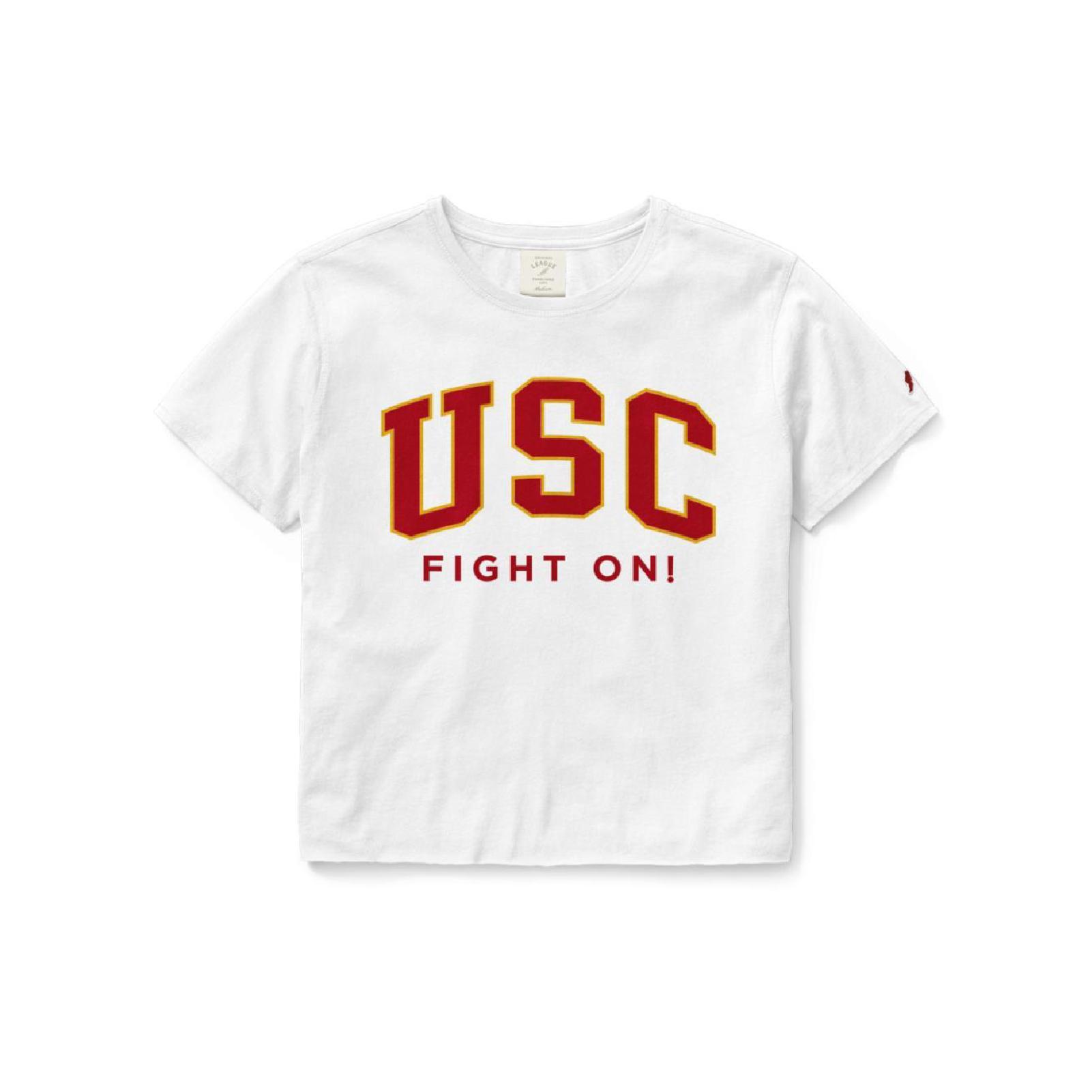 USC Fight On! Womens Clothesline Crop SS Tee image11